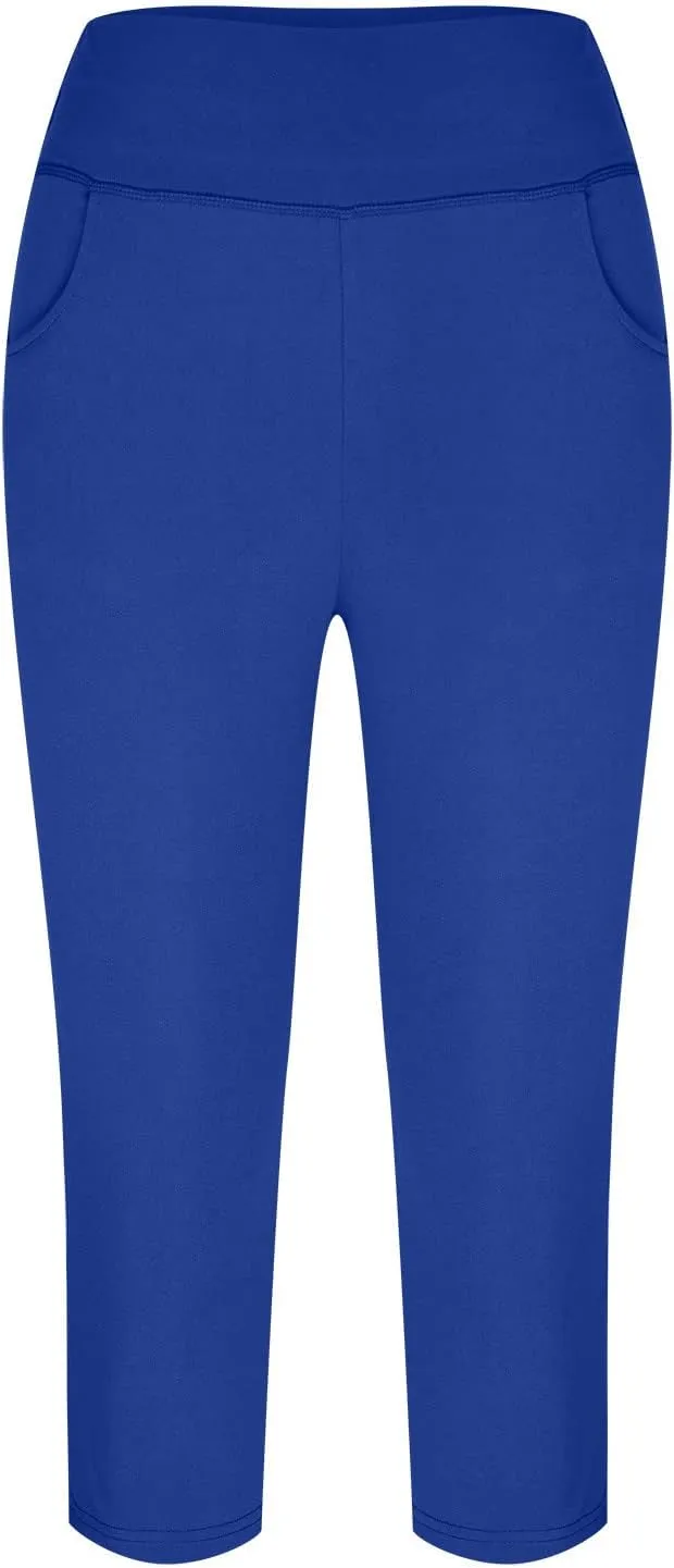 Ceboyel Women High Waist Capri Yoga Pants Soft Workout Sweatpants Causal Lounge Crop Pants Comfy Active Jogger 2023