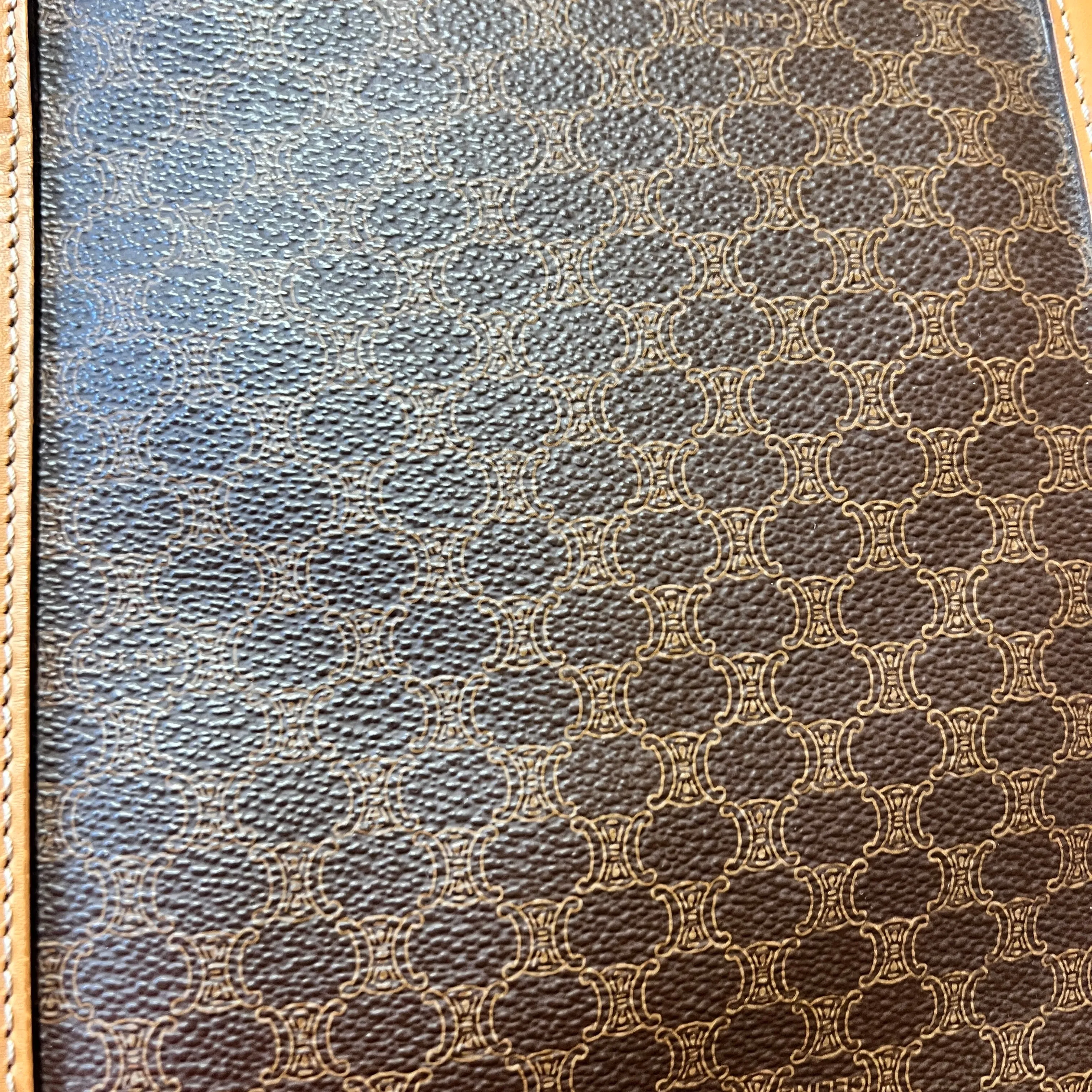 CELINE Monogrammed leather overnight bag