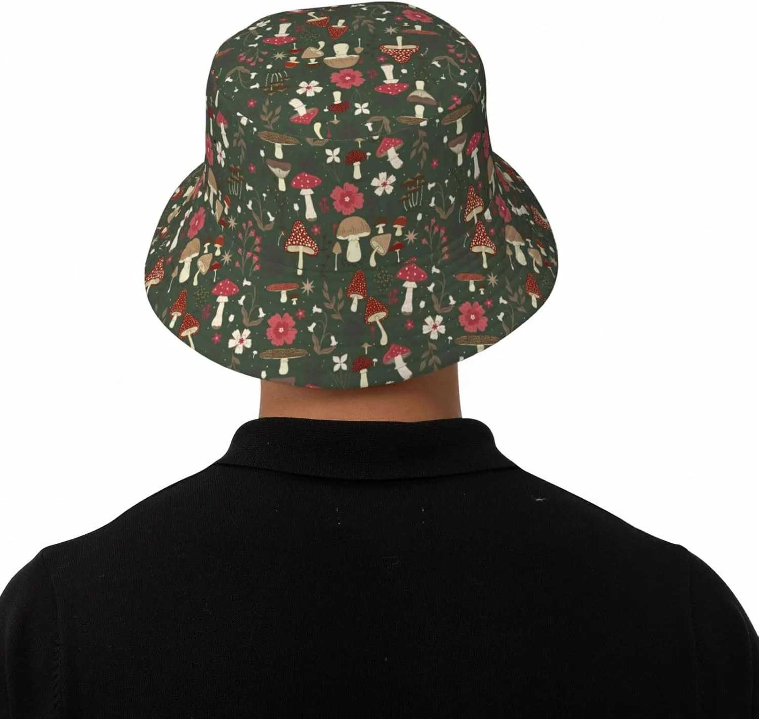 Chic Wildflowers Bucket Hat Summer Packable Fisherman Cap Beach Travel Sun Hat for Unisex Men Women