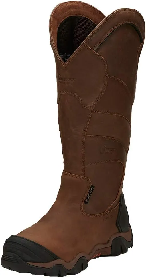 Chippewa Snake Boot Cross Terrain Nano Comp Toe Brown