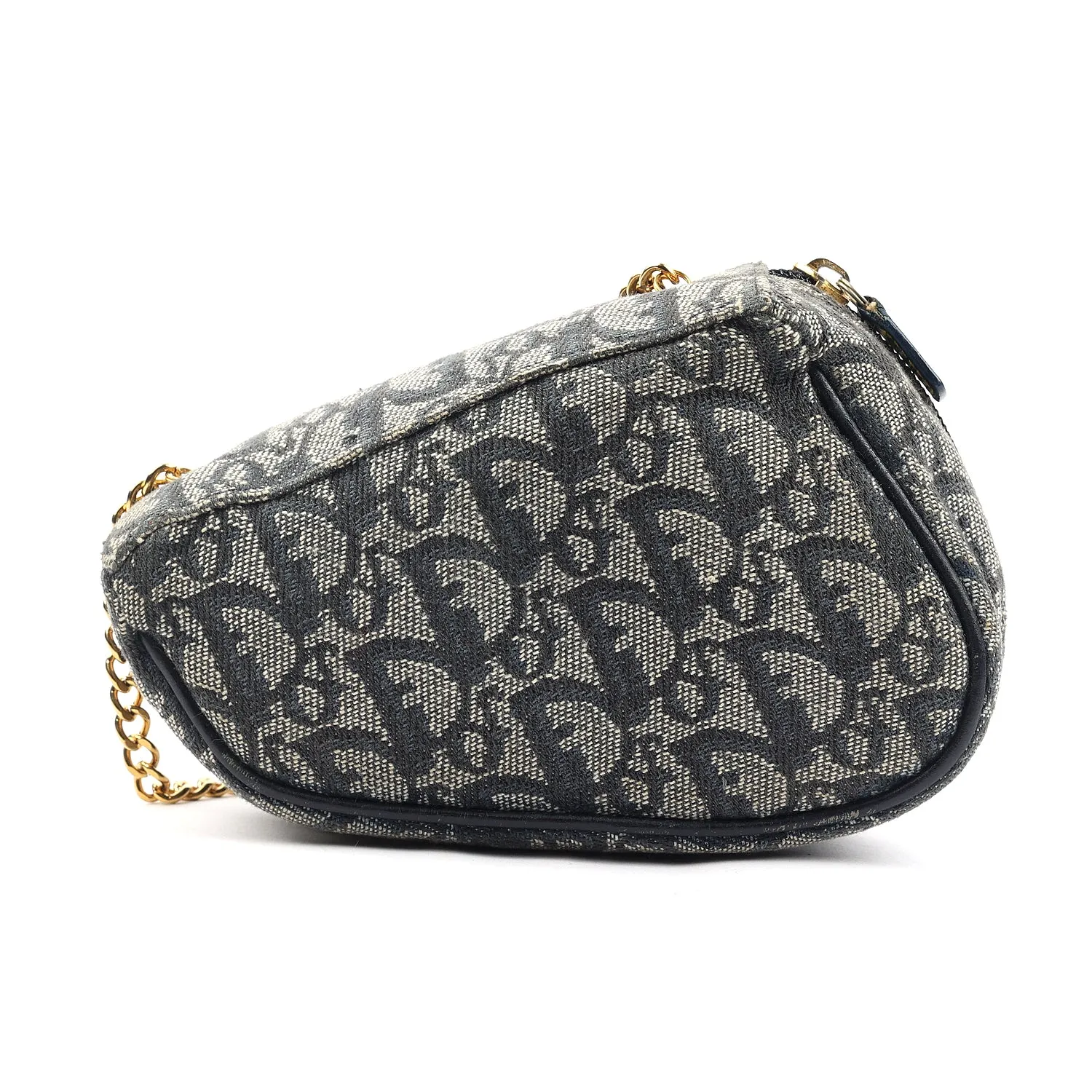 Christian Dior Monogram Denim Saddle Bag