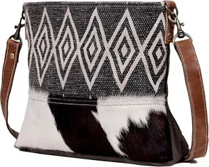 CLA Bags upcycled canvas & cowhide leather shoulder bags for women