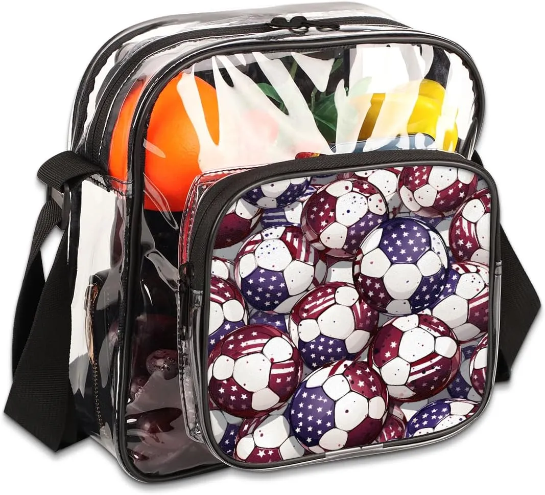 Clear Crossbody Purse Bag Clear Messenger Shoulder Bags See Through Transparent Purse