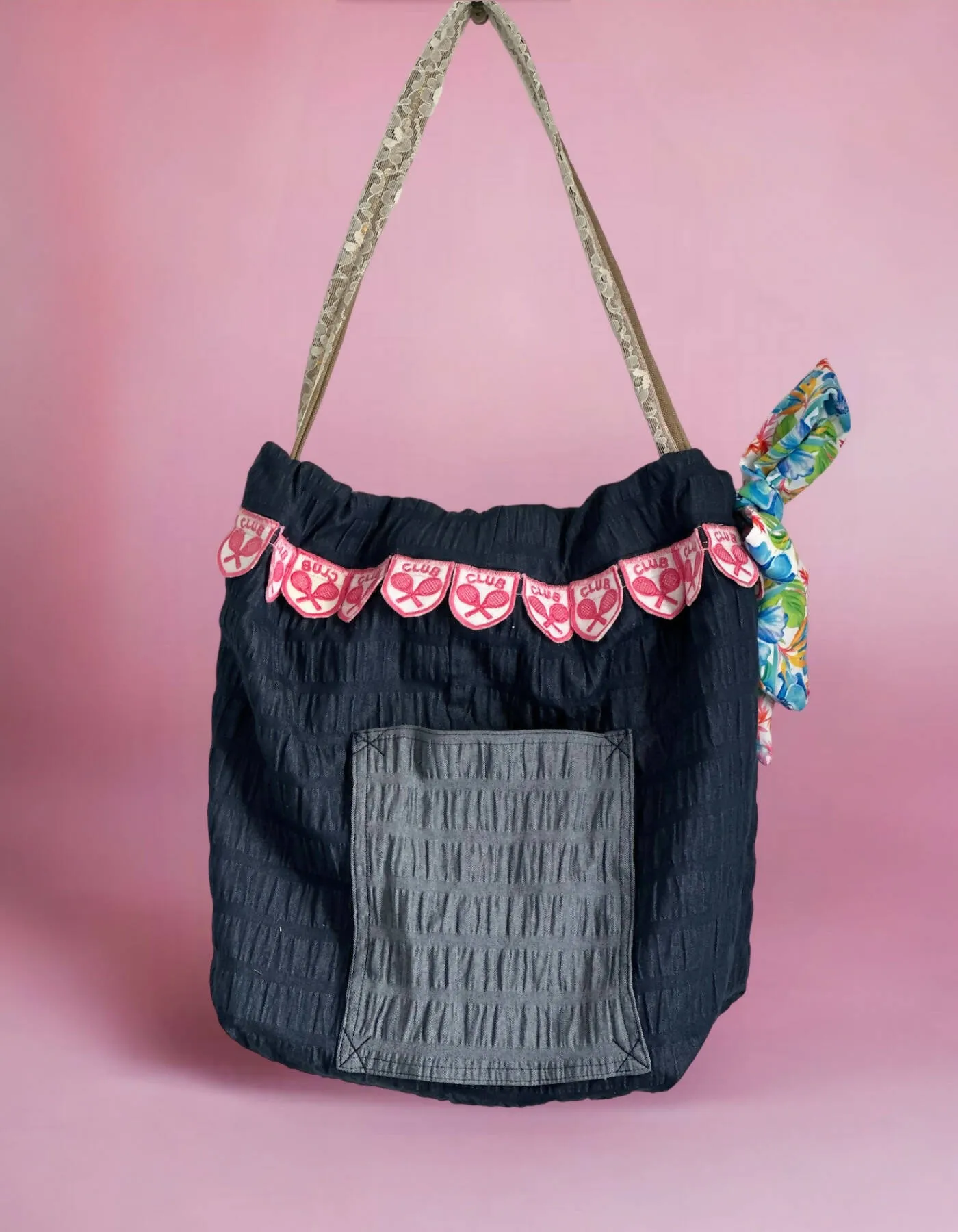 Club Jean Tote Bucket Bag