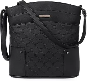CLUCI Crossbody Bags for Women Leather Purse Travel Vacation Triple Pockets Vintage Handbags Shoulder Bags