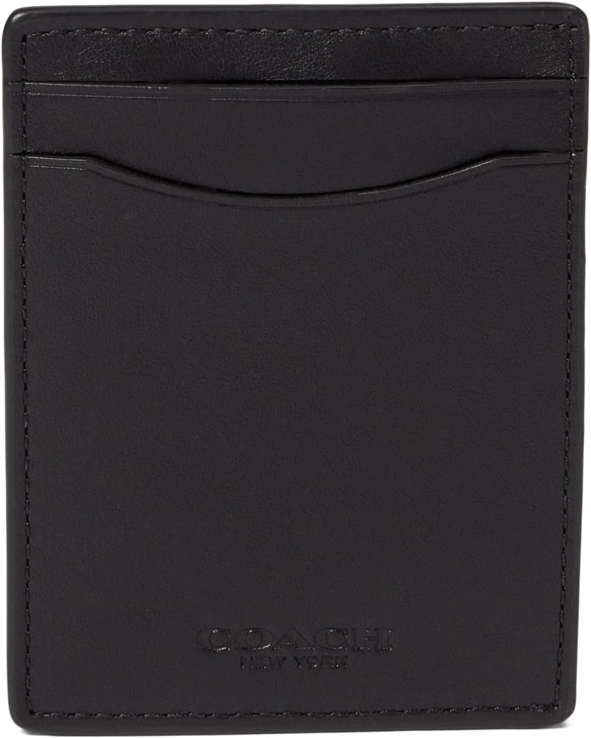 Coach Mens Money Clip Card Case in Sport Calf, Black