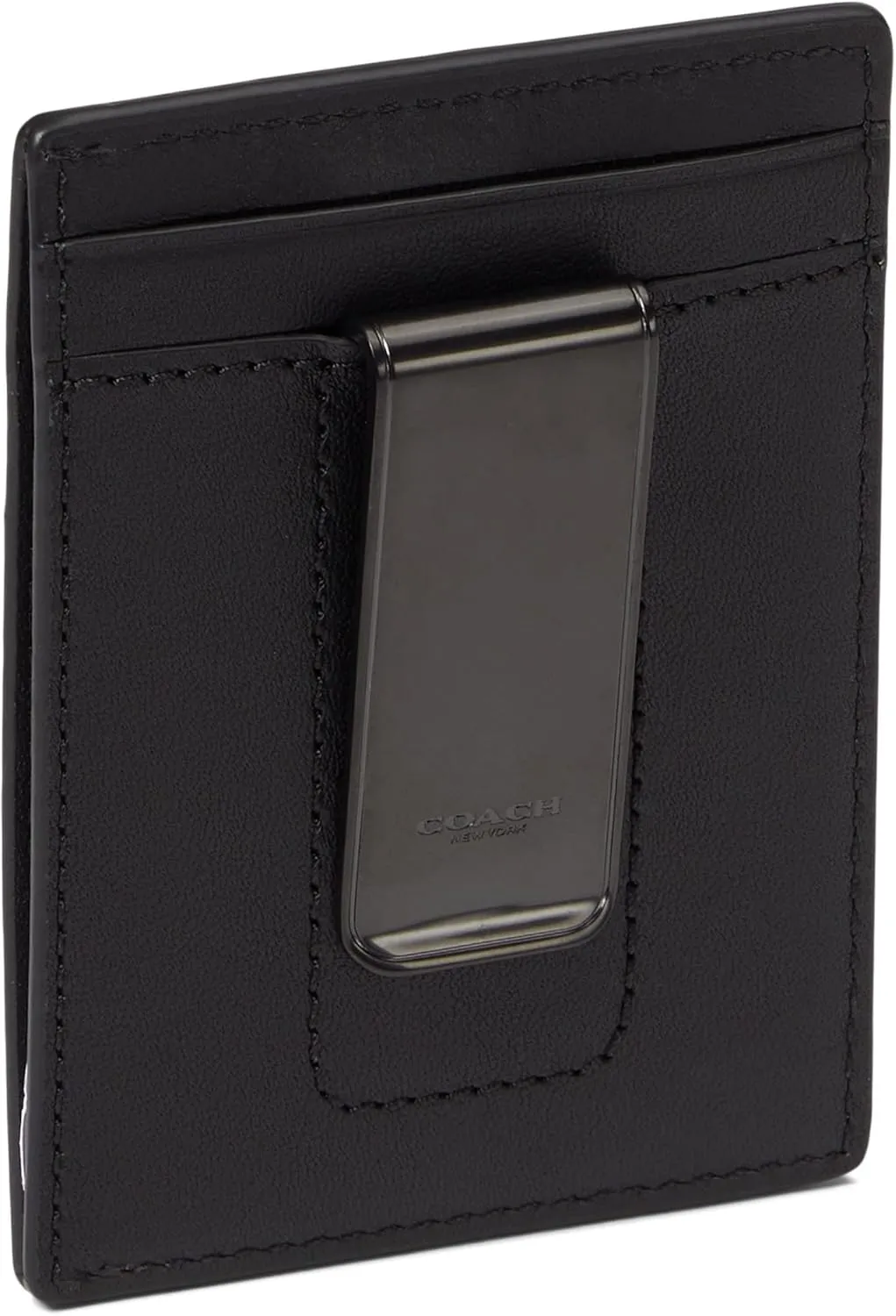 Coach Mens Money Clip Card Case in Sport Calf, Black