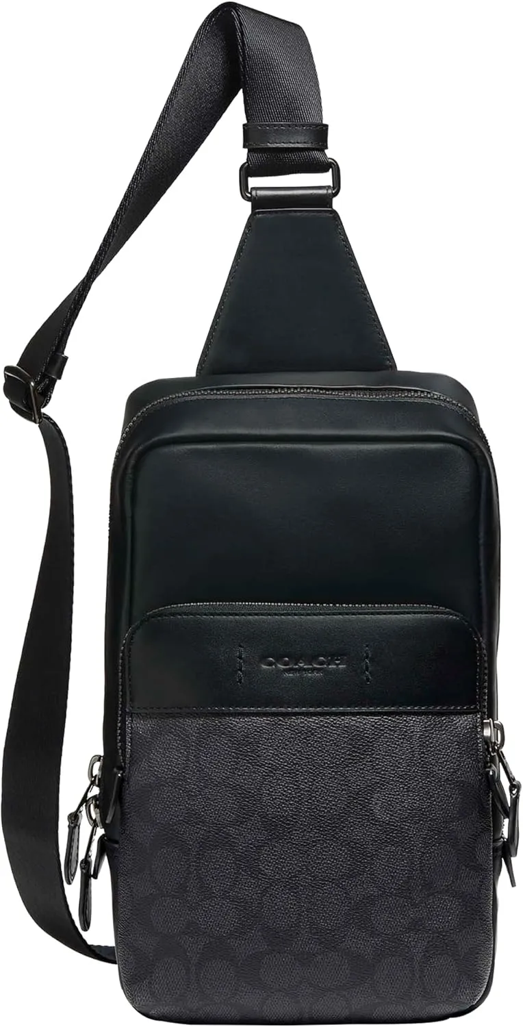 COACH Mens Signature Gotham Pack, Ji/Charcoal/Black