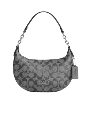 Coach Payton Mini In Signature Metallic Canvas Gunmetal Multi