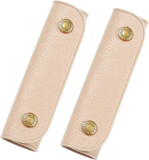 Cockatoo Handbag Handle Leather Wrap Covers, Purse Grip Strap Protector for Shopping Bag Travel Bag Suitcase Tote Bag Wallet Briefcase (Shell)