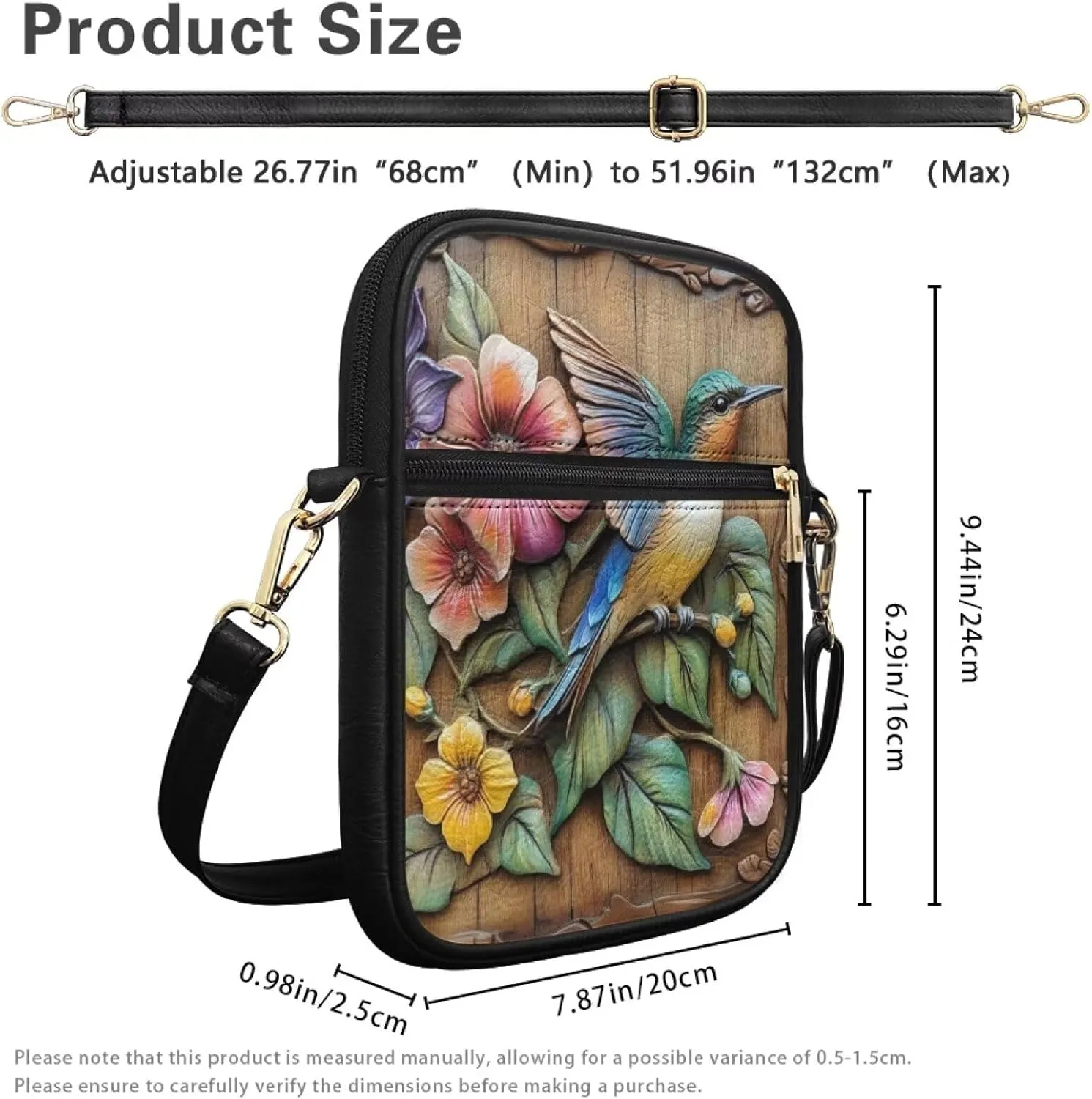 COEQINE Womens Messenger Bag with Zipper Leather Messenger Purse for Woman Crossbody Purse with Adjustable Strap Handbag