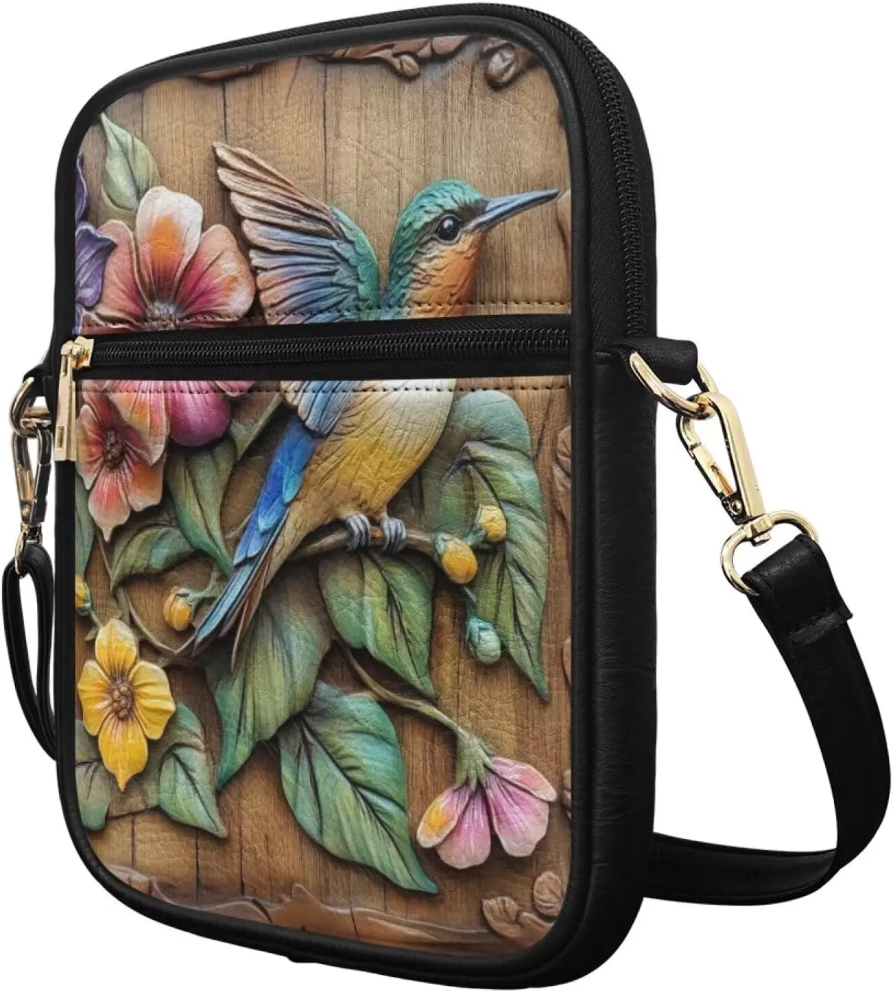 COEQINE Womens Messenger Bag with Zipper Leather Messenger Purse for Woman Crossbody Purse with Adjustable Strap Handbag