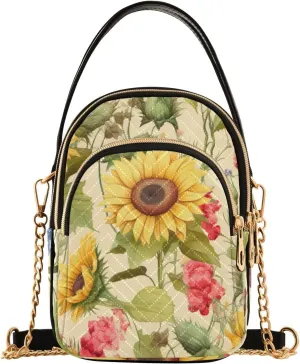 Colorful Succulents on a White Shoulder Bag, Womens Crossbody Travel Bag, Fall Crossbody Purse