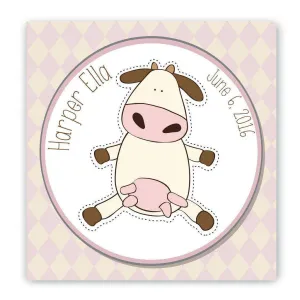 Cow Baby Nursery Personalized Canvas Sign