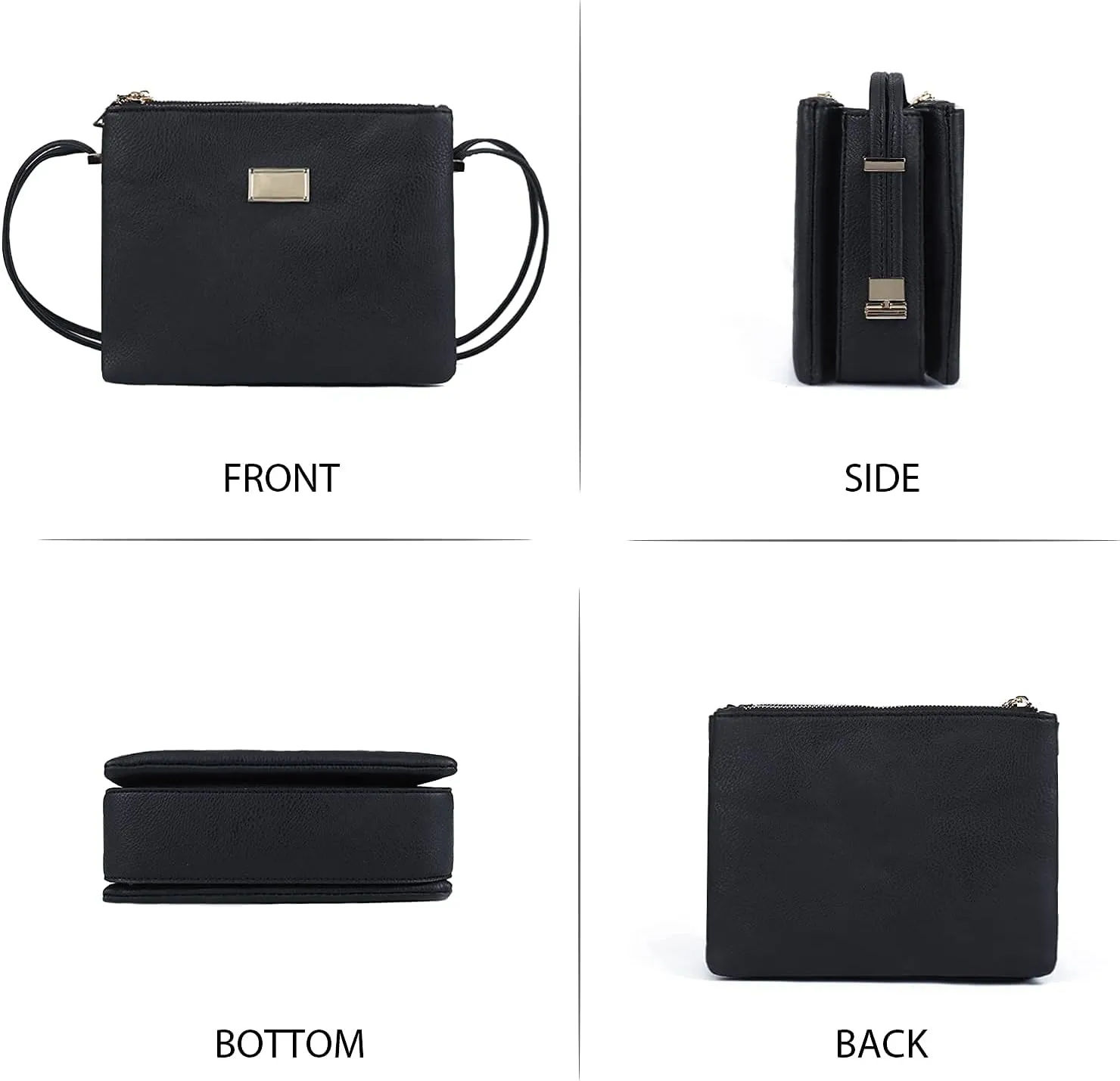 Crossbody Bags for Women Small Pu Leather Over the Shoulder Purses and Flap Cross Body Handbags with Multi Pockets…