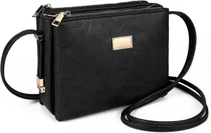 Crossbody Bags for Women Small Pu Leather Over the Shoulder Purses and Flap Cross Body Handbags with Multi Pockets…