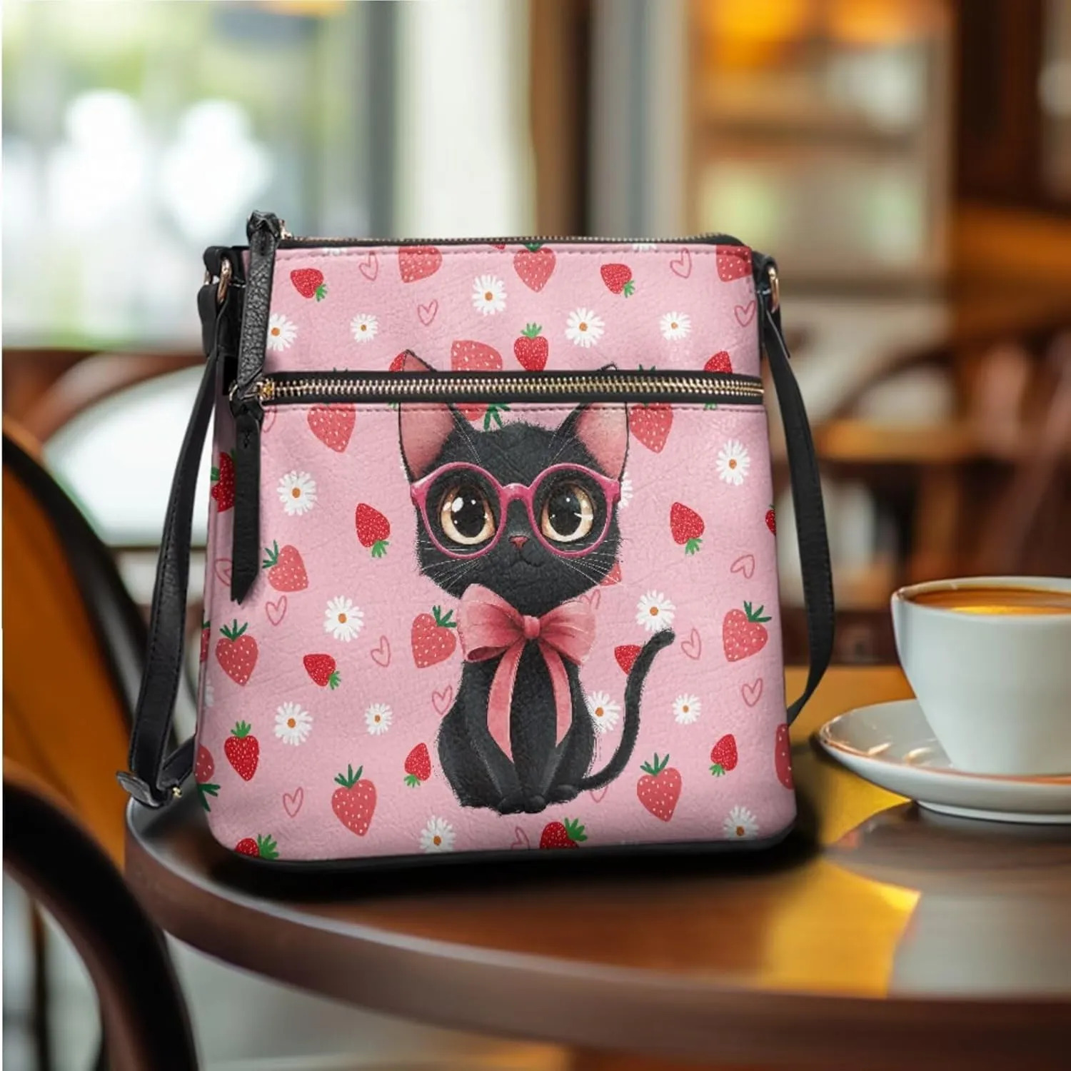 Crossbody Purses 2Pcs, Fashion Crossbody Messenger Bags with a Small Wallet Portable Easy to Carry for Travel