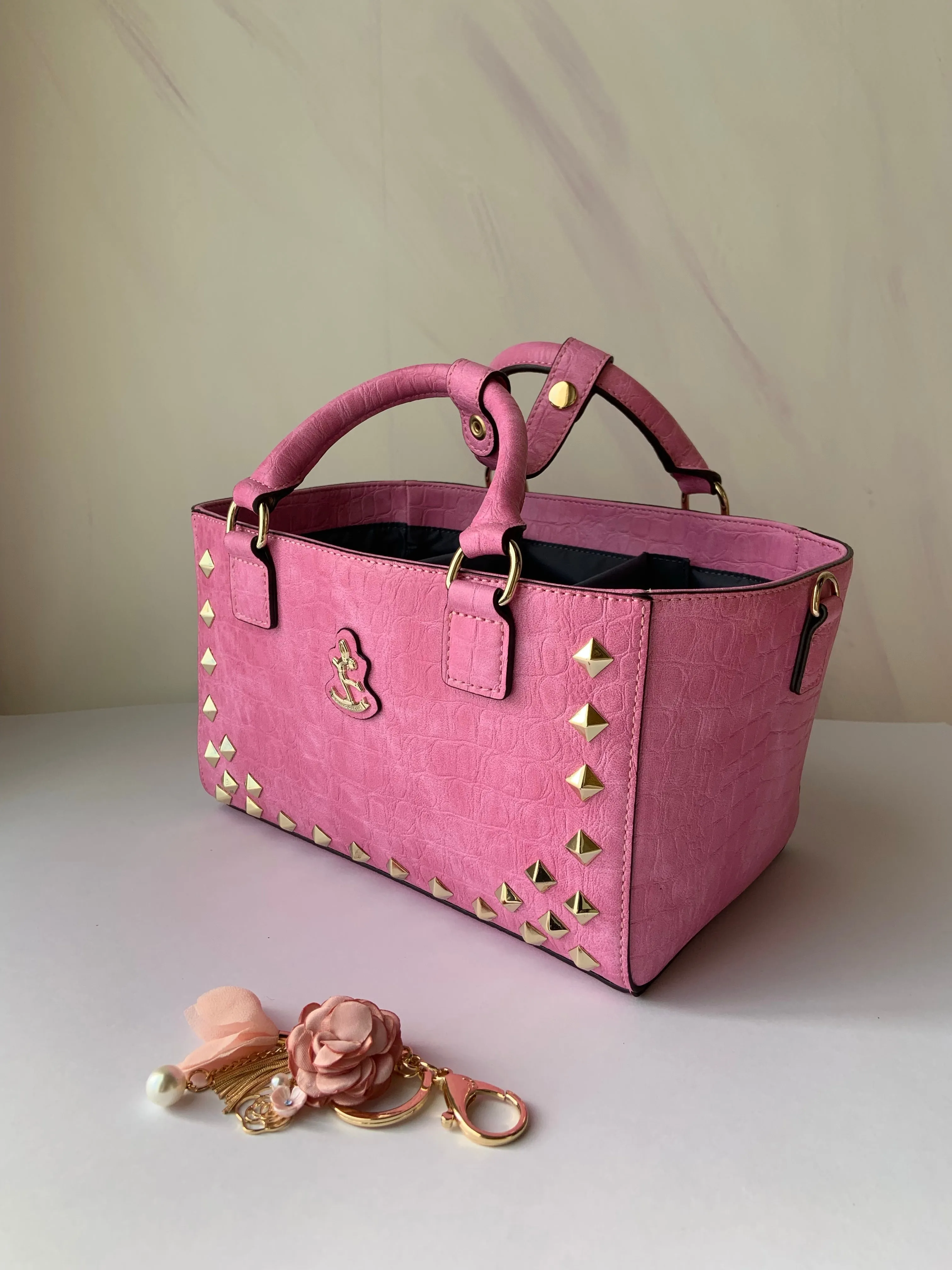 Cube Tote Bag EDGE, pink