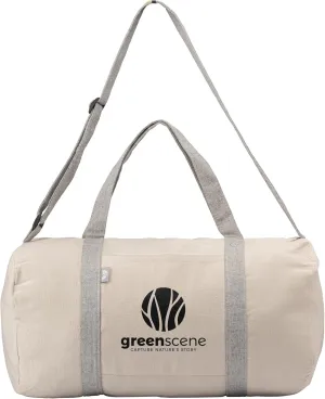 Custom Bags, Loom - Recycled Cotton Blend Duffel Bag, $7.29/pc, Qty 50 Personalized Bags with logo or text