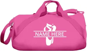 Custom Foil Text Dance Duffel Bag: Barrel Duffel Bag