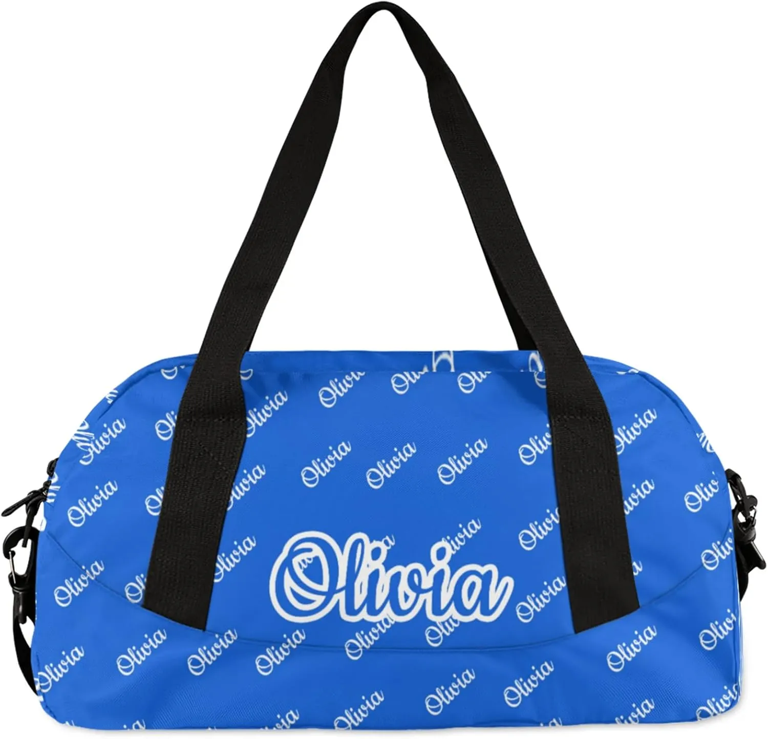 Custom Sport Duffel Bags Personalized Travel Overnight Bag Waterproof Dance Bag Lightweight Carry-On Tote for Women Men 18.5in, Blue