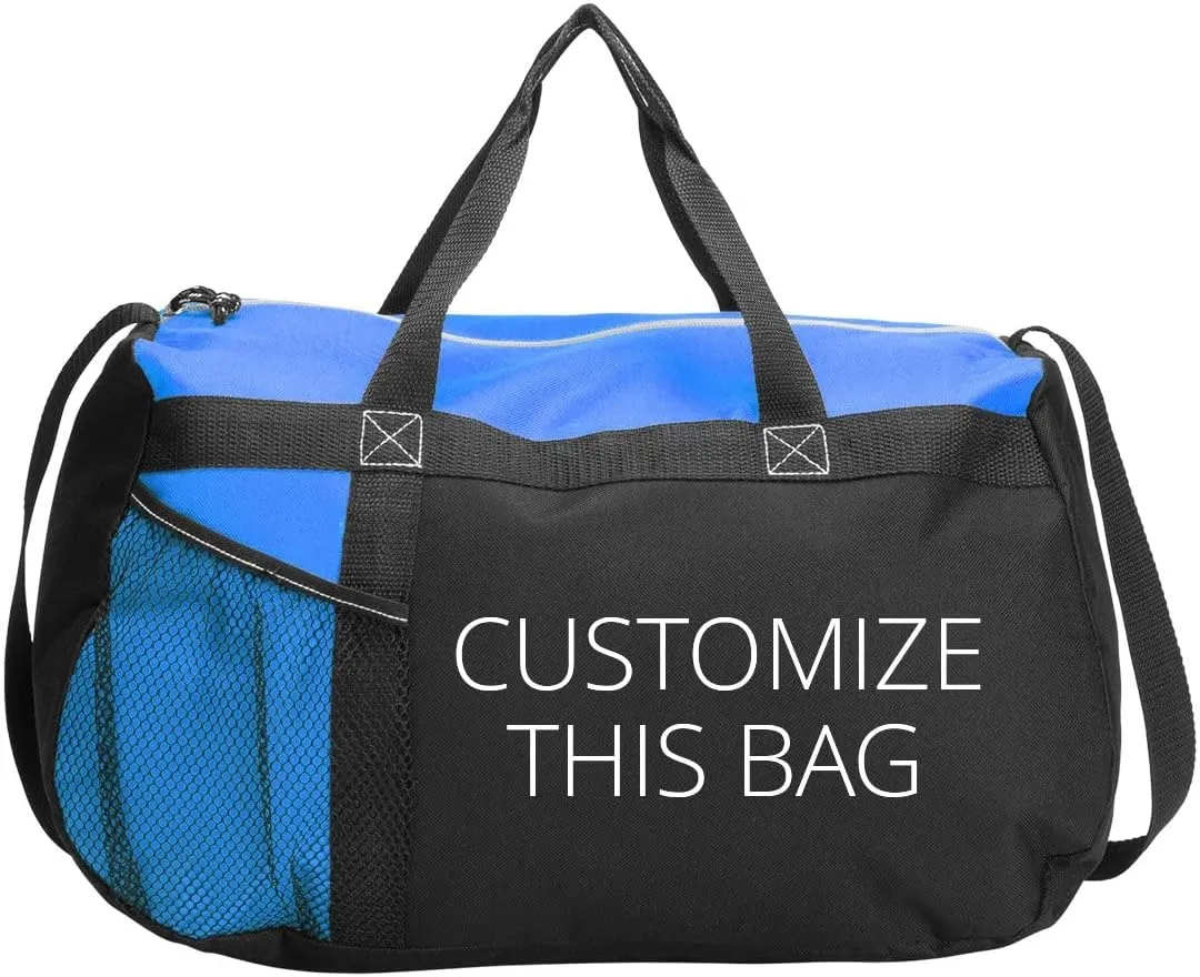 Customizable Text & Art Duffel Bags: Gym Duffel Bag