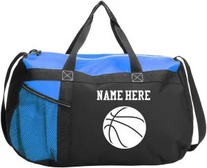 CUSTOMIZED GIRL Personalized Basketball Bag, Custom Basketball Duffle Bags - Add Your Name To This Basketball Duffle Bag Custom Basketball Bag - Score Big With Personalized Duffle Bag, Royal Blue