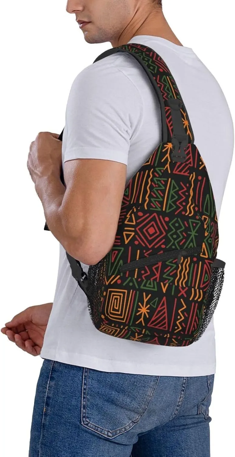 Cute Strawberry Print Sling Bags Crossbody Daypack Hiking Shoulder Strawberry Backpack for Women Men Travel Bag