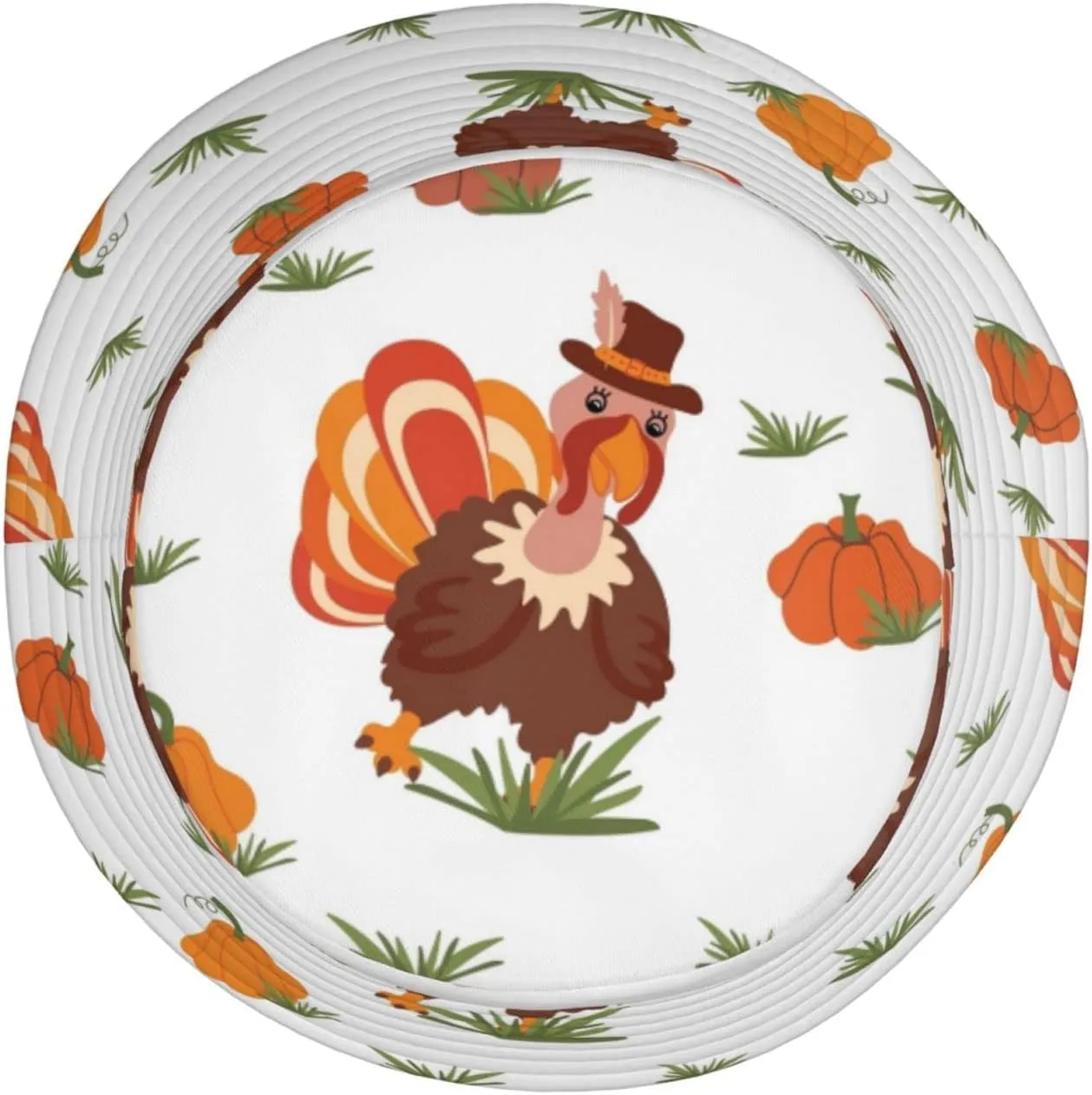 Cute Thanksgiving Turkey Bucket Hat for Men Women Teens Vintage Unisex Travel Beach Sun Hats Packable Summer Fisherman Hat