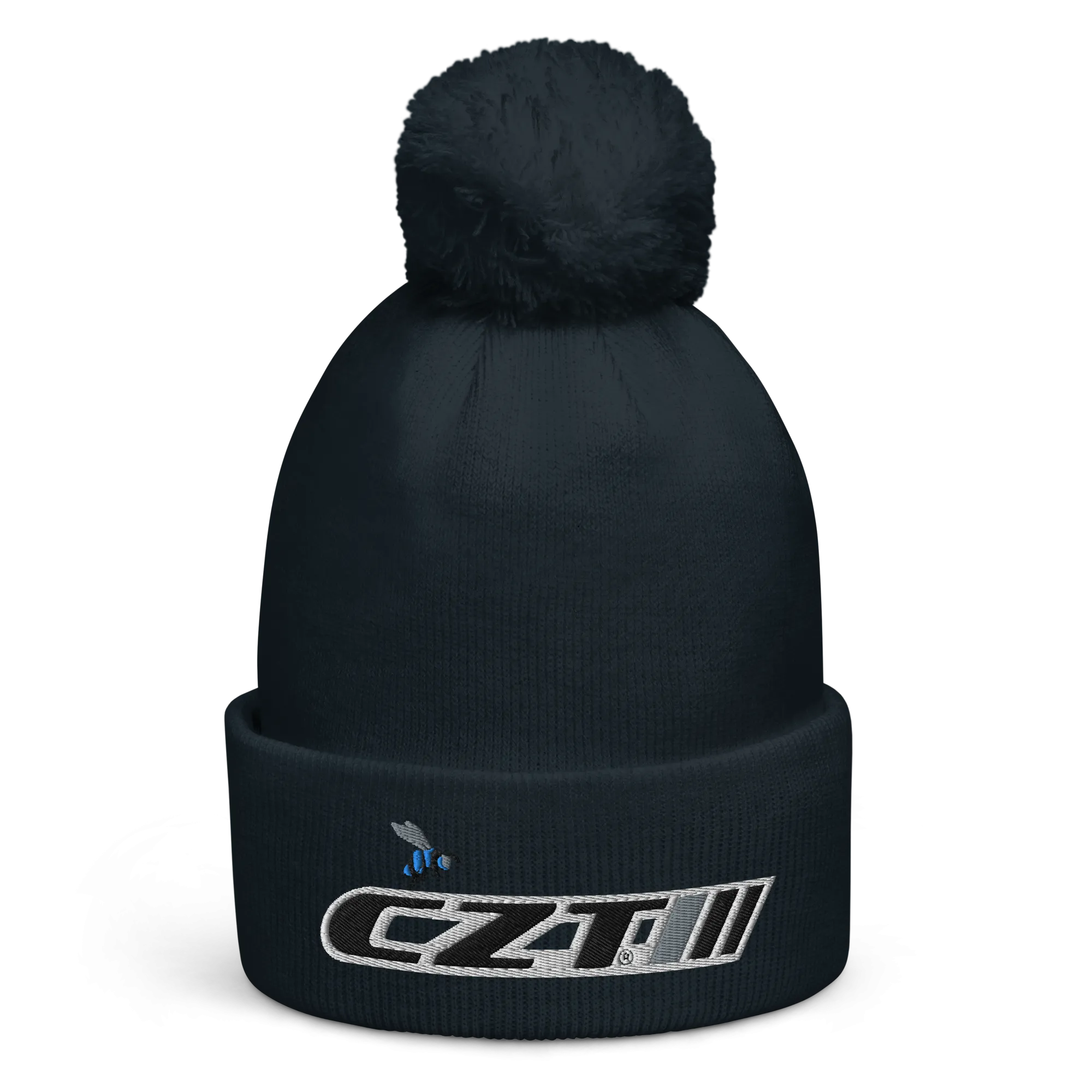 CZT BEE & Banner Logo Earthtone Pom Cuffed Beanie