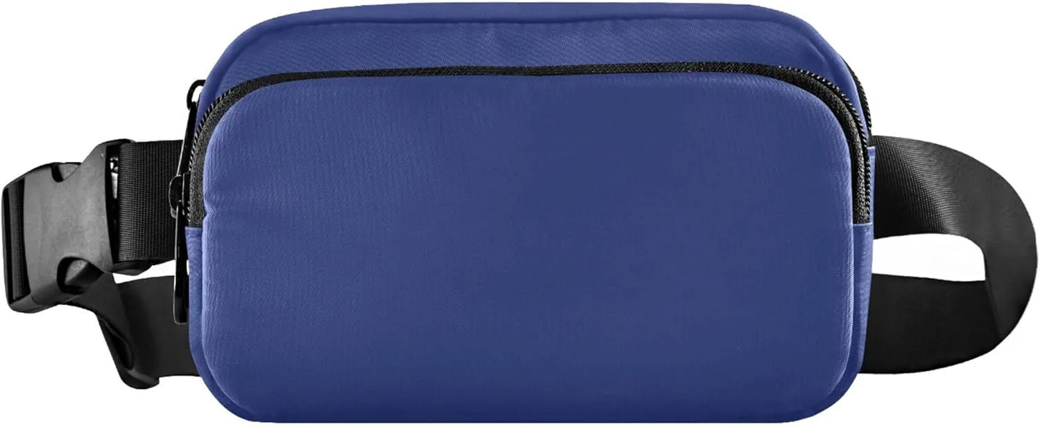 Dark Mineral Blue Women Fanny Pack Waterproof Hip Pack Belt Pouch Cute Travel Waist Bag