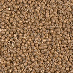 DB 1163, Galvanized Semi-Frosted Honey Gold - Miyuki Delica Beads - Size 11 - 5 grams - Japanese Cylinder Seed Beads - Wholesale & Retail