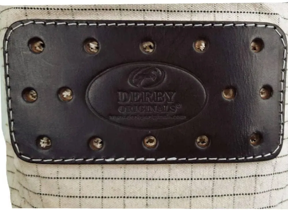 Derby Originals Ripstop 24 Oz Canvas Feed Bag with Padded Leather Crown Strap for Safety and No-Spill Flap Design