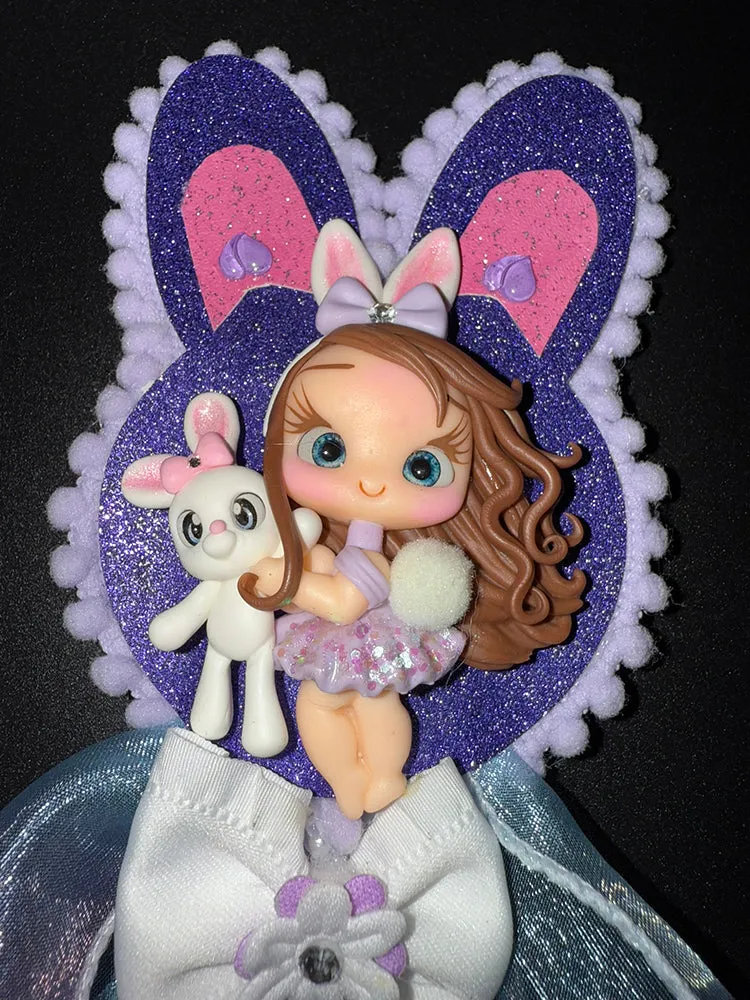 Designed By Sarah - Beautiful Hand Decorated Clay Girl Wand - Samantha