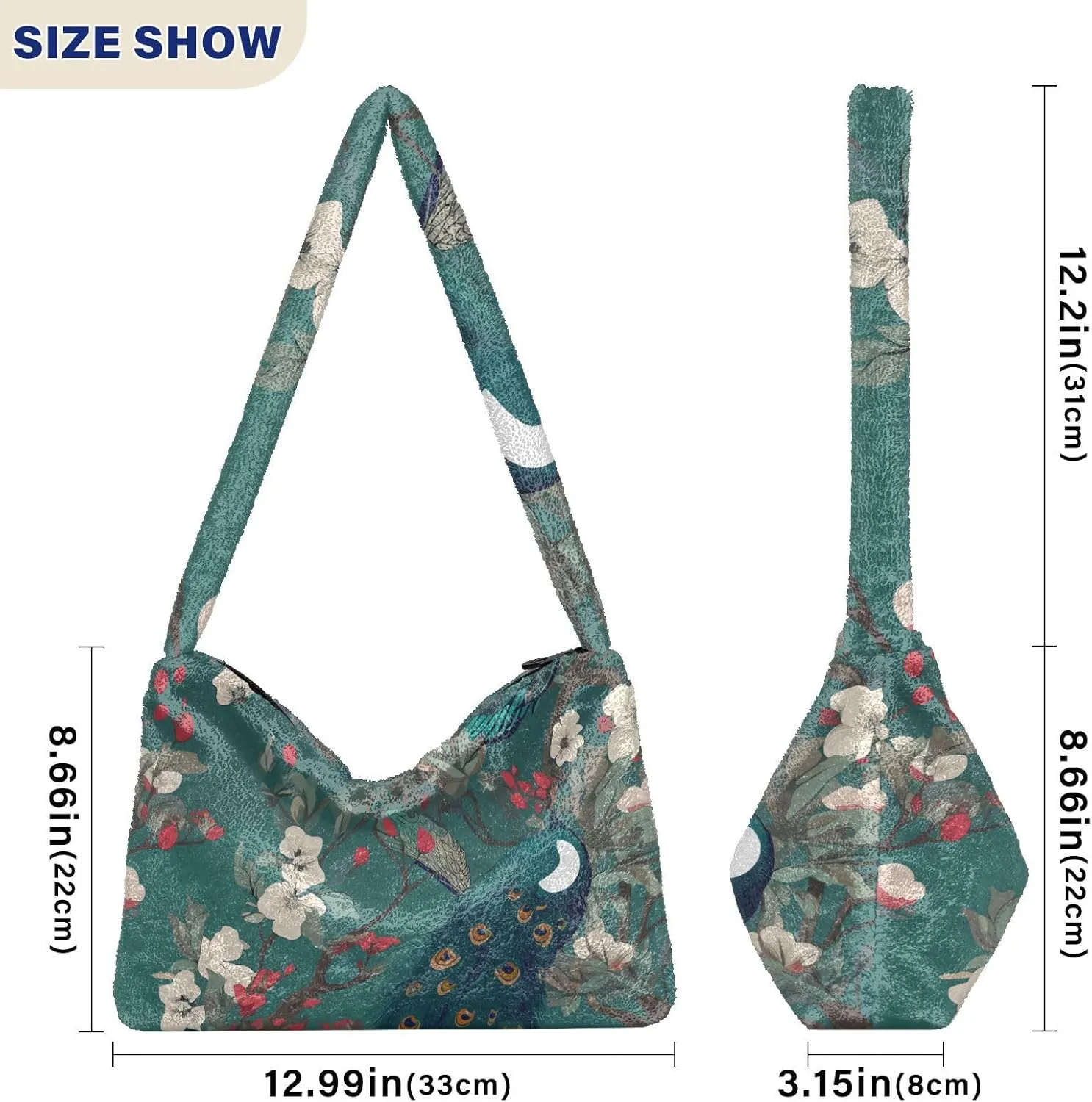 Different Red White Candies Plush Bag, Women Handbags, Shoulder Bags for Women