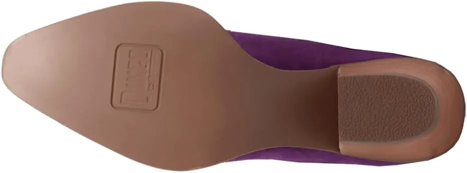 Dingo Womens Tapadero Southwest Fringe Snip Toe Casual Boots Mid Heel 2-3" - Purple