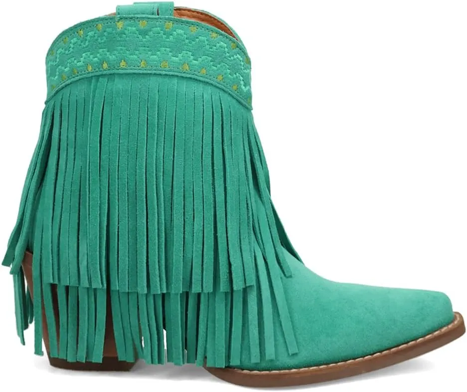 Dingo Women's Tapadero Southwest Fringe Snip Toe Western Boot
