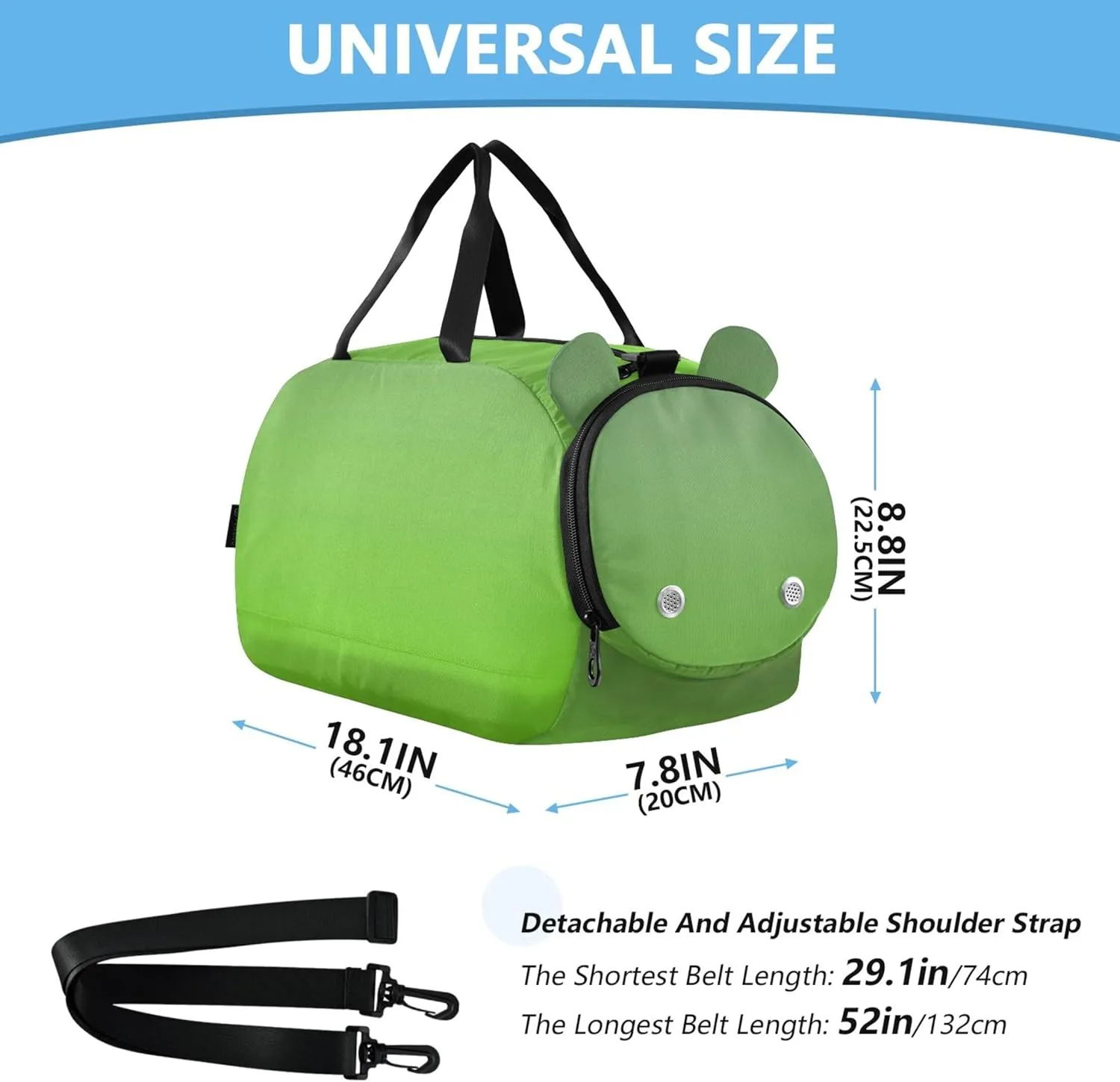 Dinosaur Green Lawn Gradient Boys Carry on Duffel Bag Overnight Weekender Duffel Duffle Bags for Traveling Tote Dance Duffle Bag