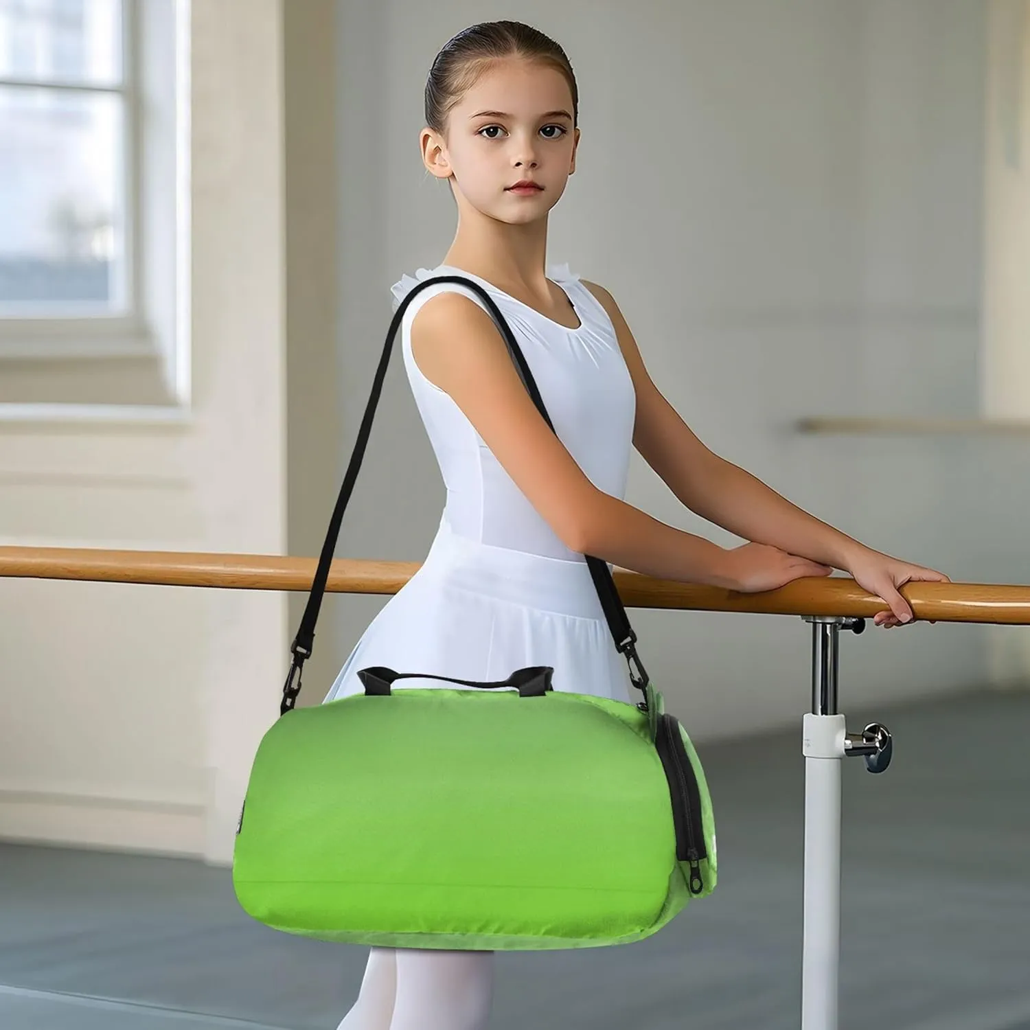 Dinosaur Green Lawn Gradient Boys Carry on Duffel Bag Overnight Weekender Duffel Duffle Bags for Traveling Tote Dance Duffle Bag