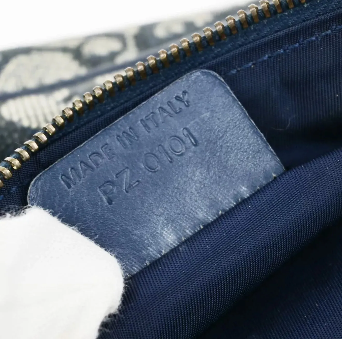 DIOR mini canvas saddle bag