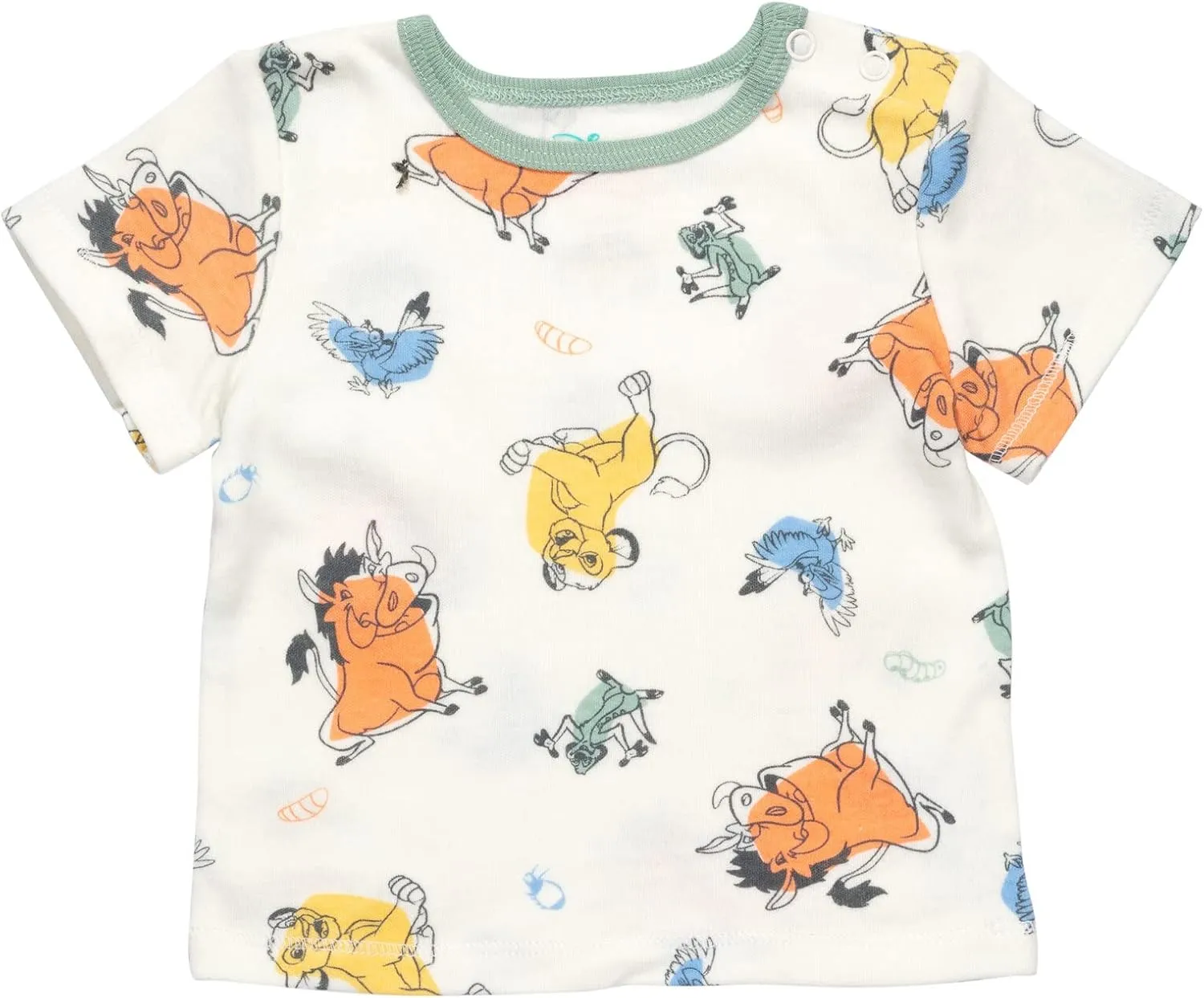 Disney Junior Baby French Terry Short Overalls, T-Shirt and Hat 3 Piece Outfit Set Newborn to Infant Sizes (OS - 24 Months)