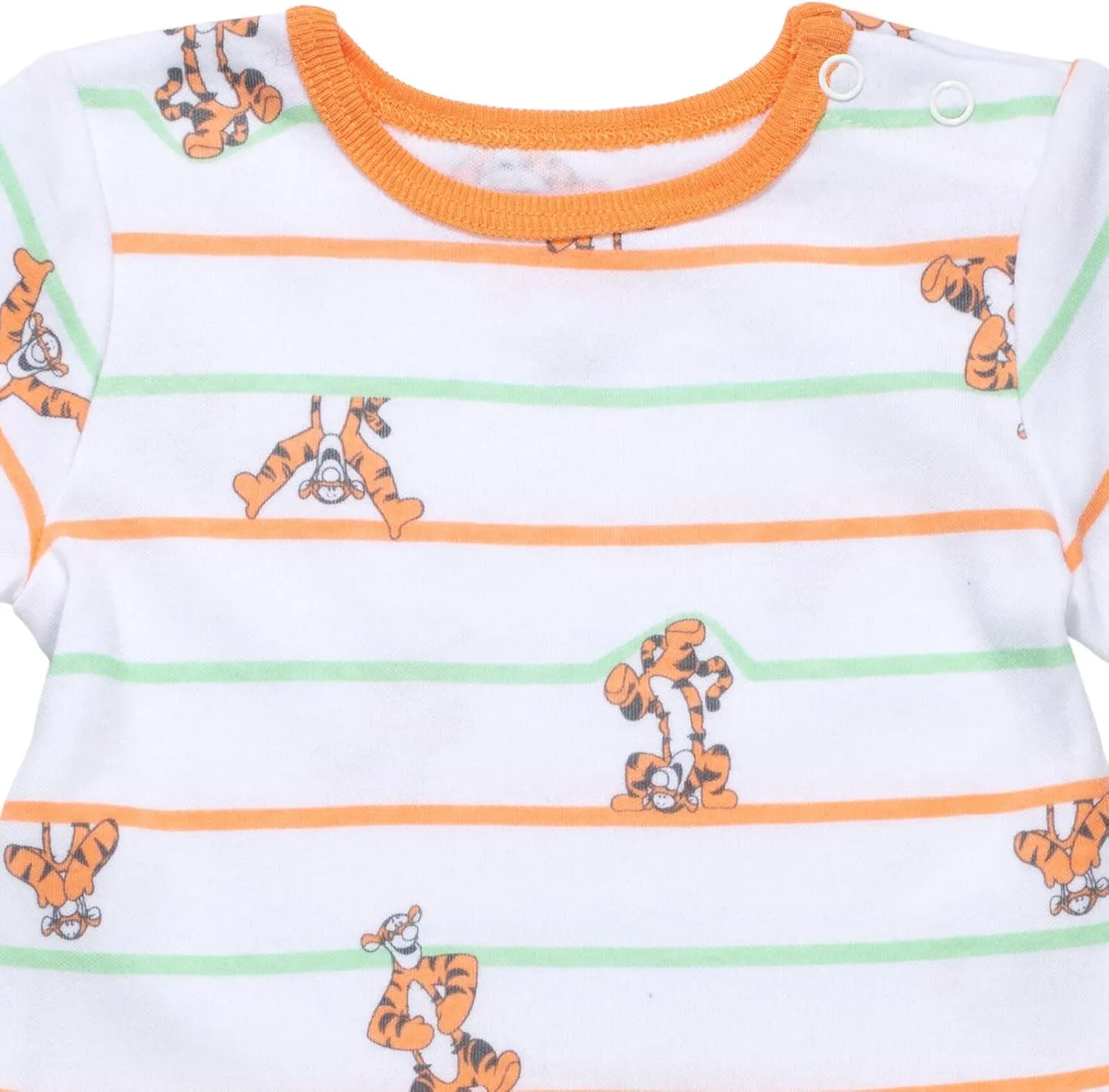 Disney Tigger Winnie the Pooh Baby French Terry Short Overalls T-Shirt and Hat 3 Piece Outfit Set Newborn to Infant