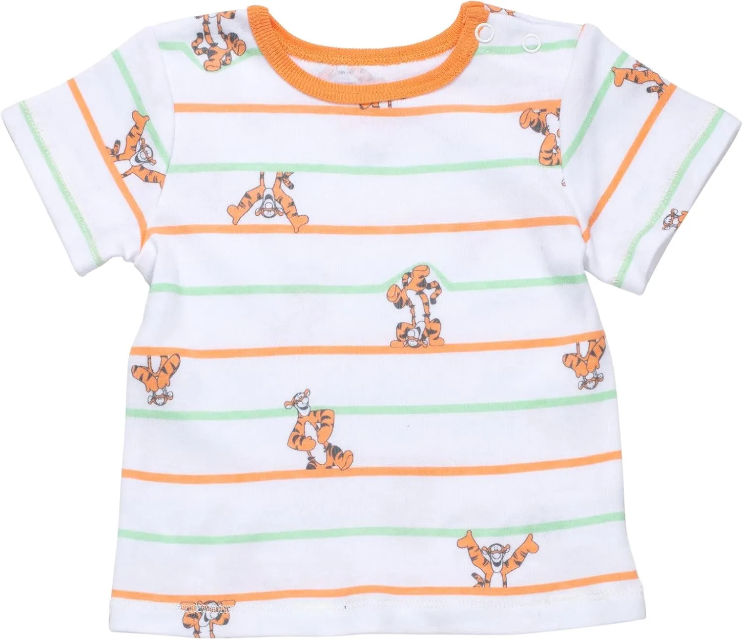Disney Tigger Winnie the Pooh Baby French Terry Short Overalls T-Shirt and Hat 3 Piece Outfit Set Newborn to Infant