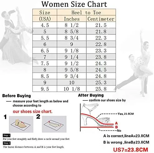 DKZSYIM Women's Professional Latin Dance Shoes Ballroom Wedding Performance Shoes,Model L354