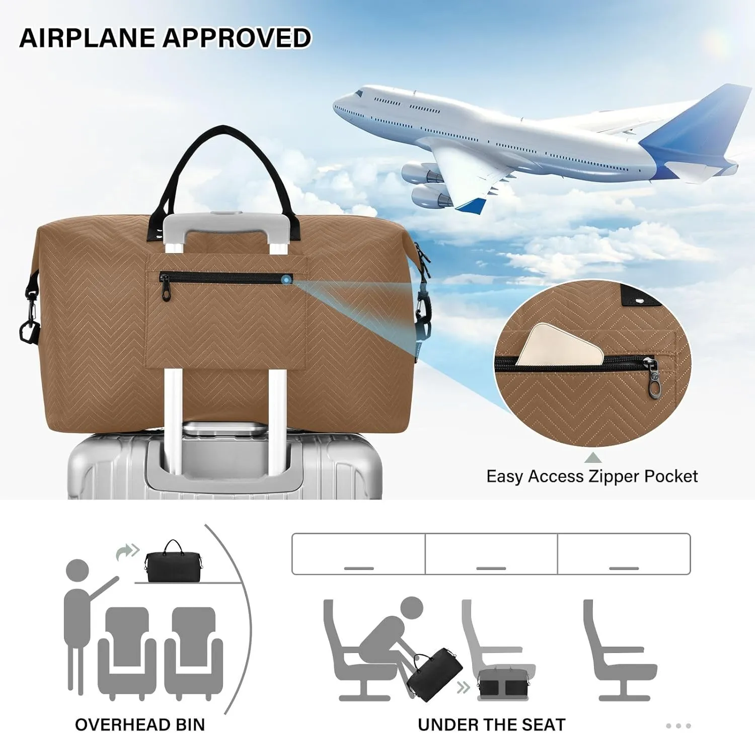 DOMIKING Color Personalized Duffel Bag Weekender Overnight Bags for Women Men Custom Travel Bag for Travel, 2 Pcs