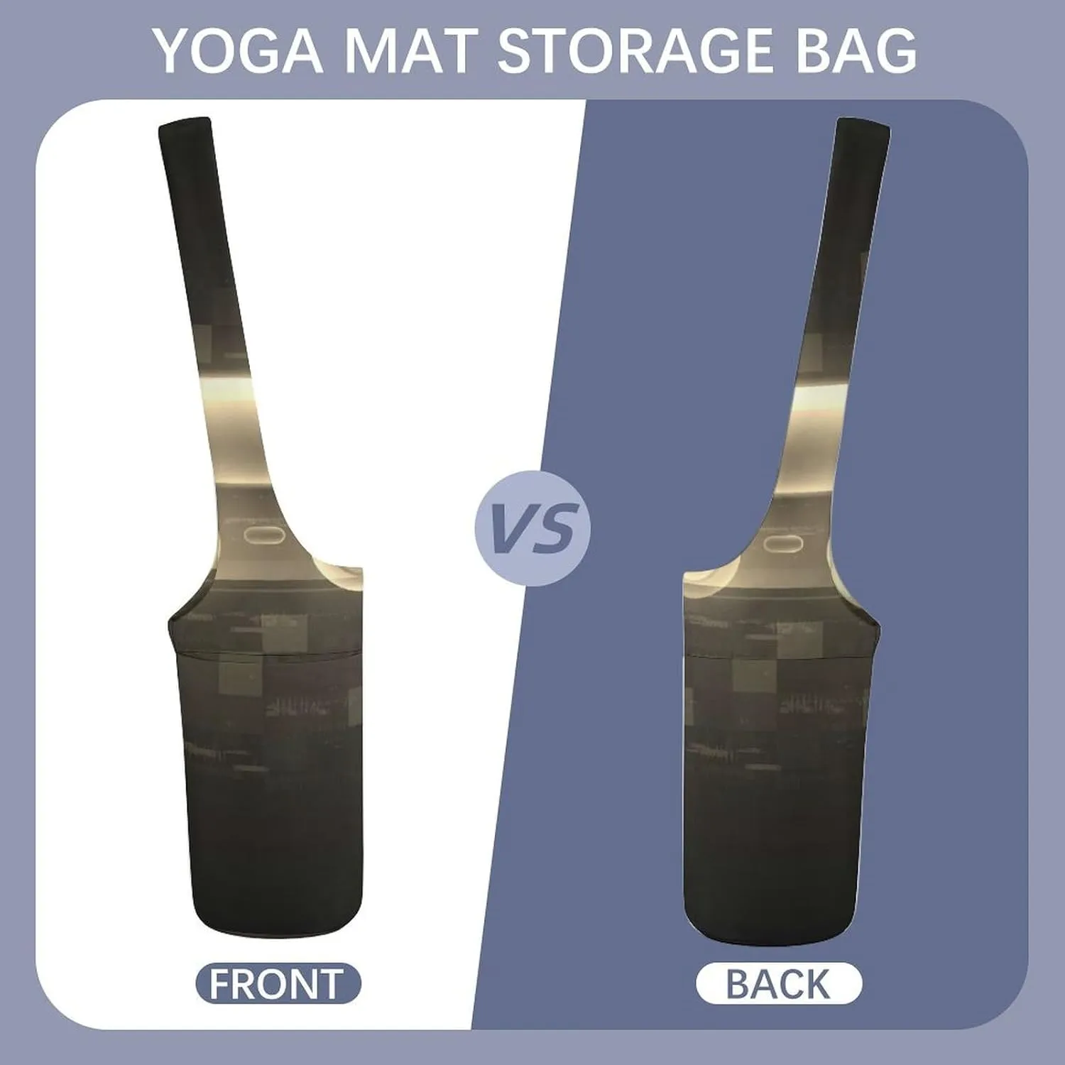 Donnapink Yoga Mat Bag, Canvas Storage Bag with Pocket Shoulder Strap, Fashion Mat Bag