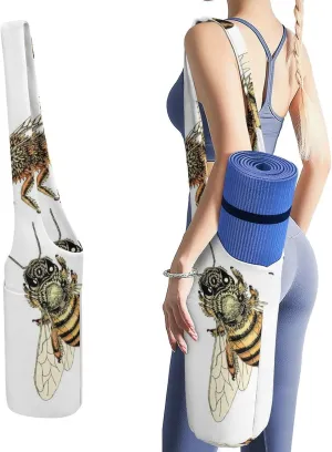 Donnapink Yoga Mat Bag, Canvas Storage Bag with Pocket Shoulder Strap, Fashion Mat Bag