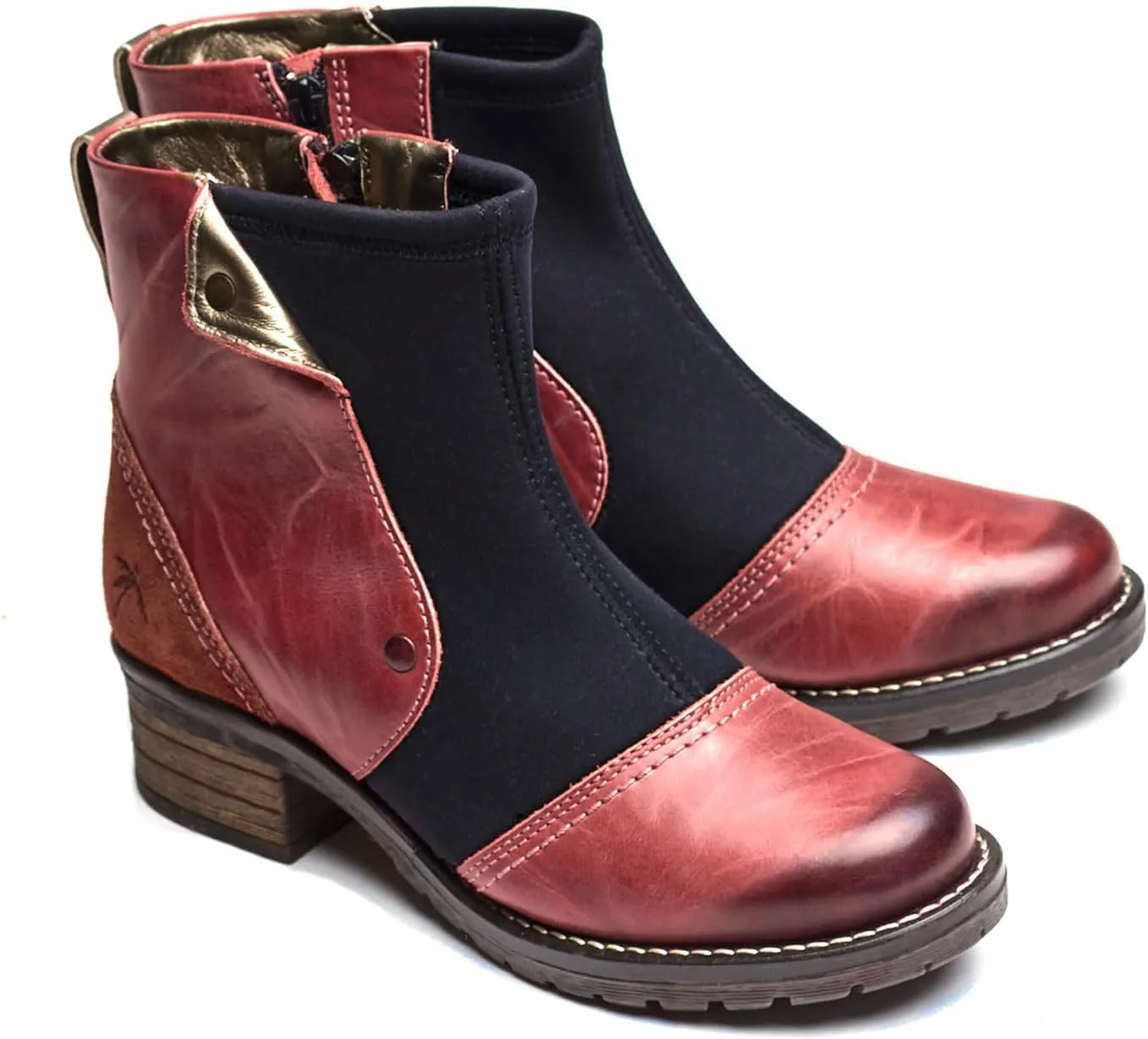 Dromedaris Kassia leather ankle boot - inside zip
