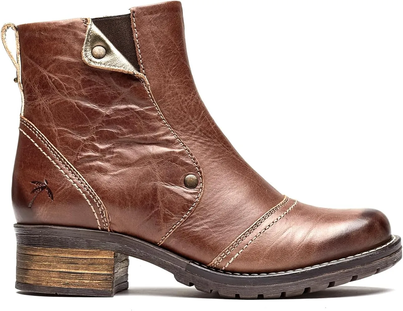 Dromedaris Kassia leather ankle boot - inside zip