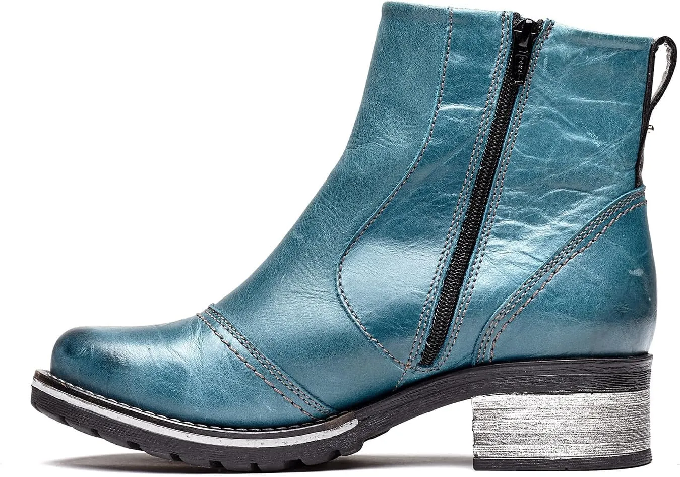 Dromedaris Kassia leather ankle boot - inside zip